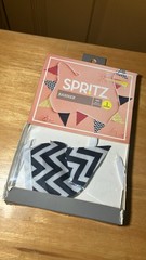 SPRITZ Black and White Chevron Banner 96 inch