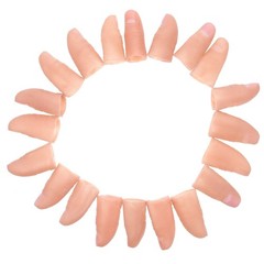 20 Pcs Artificial Finger Tips Thumb Sleeve Extra Prosthetic Fake