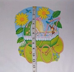 Vintage 1977 Beistle Co. Baby Shower Decor Paper Decorations Lot Of 4