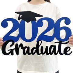 2025 Graduation Party Decorations Wooden Sign Blue Class of 2025 Photo