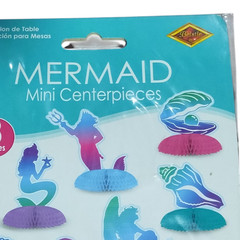 Mermaid Mini Centerpiece 8 Pc Tissue Paper Birthday Party Decorations 3 Sets