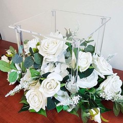 2 PCS 10 Inch Acrylic Crystal Wedding Centerpiece Clear Flower Stand Column