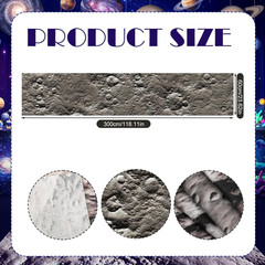 1 Piece Space Themed Party Decorations 2 X 10 Ft Moon Aisle Runner Non-Slip Luna
