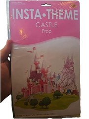 Enchanted Castle Prop Plastic 60″ Wall Background Decoration Princess Party Pink