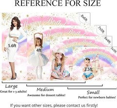 Mocsicka Princess Castle Birthday Backdrop Watercolor Pastel Rainbow Birthday Ph
