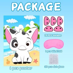 Moana Party Decorations Pin The Nose on Pig Game for Kids Moana…
