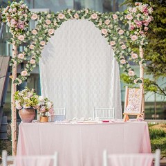 2 Pcs Pink 6.6Ft Artificial Eucalyptus Flower Garland with Fake Rose Flower Vine