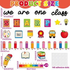 Back To School Bulletin Board Decoration We Are One Sharp Class Cutouts