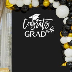Congrats Grad Decal Sign for Balloon Arch – Graduation Decar for Grad Party, Cla