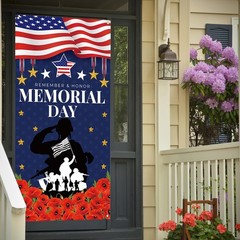 Memorial Day Decorations 4th of July Door Cover Thank You Veterans Patriotic De.