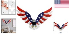 Large American Flag Bald Eagle Hanging Sculpture – Stylish Indoor/Outdoor Decor