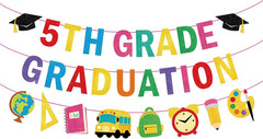 5Th Grade Graduation Decorations Banner, Elementary Graduation Party Decor, Colo