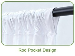 10x8FT White Backdrop Curtains for Parties, Polyester Photo Fabric Curtain