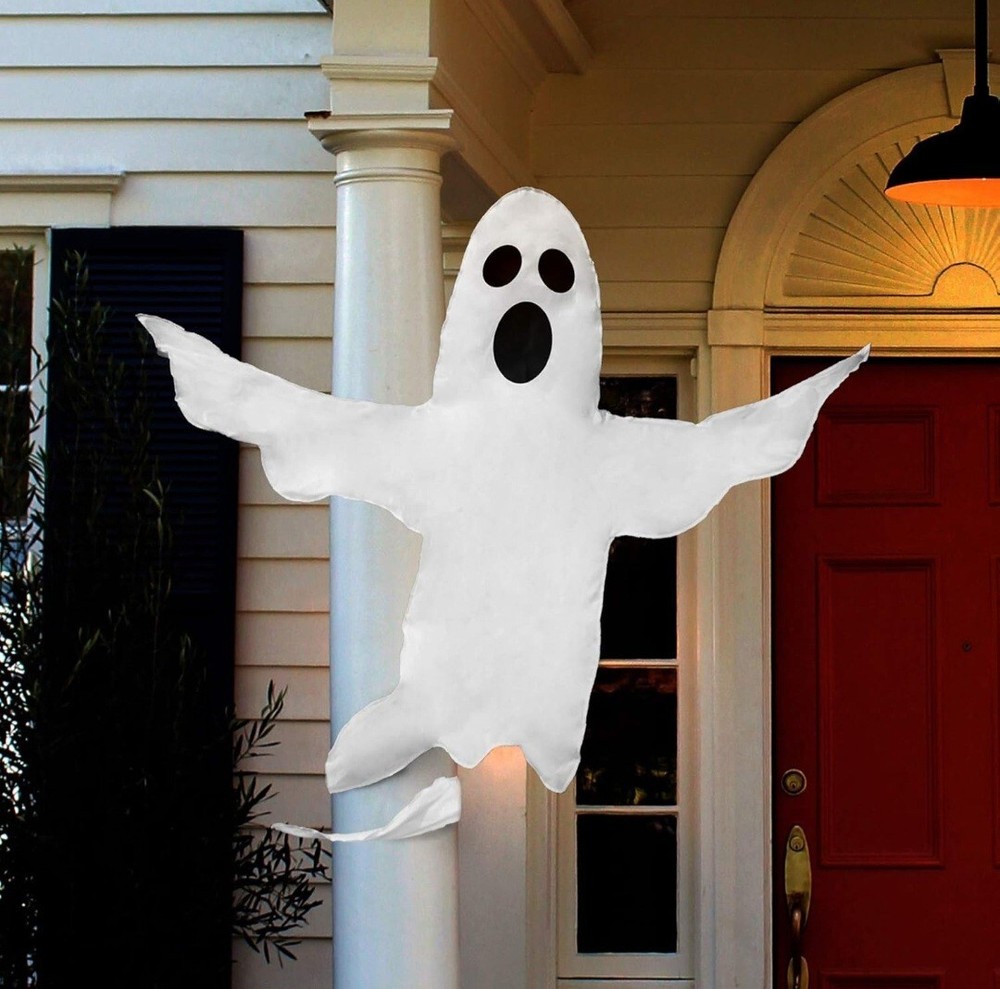 Halloween Hanging Ghost Decoration, 53» x 50» Large Spooky Outdoor Decoration