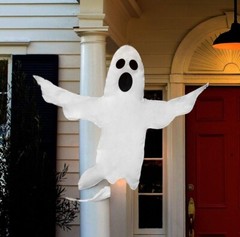 Halloween Hanging Ghost Decoration, 53» x 50» Large Spooky Outdoor Decoration