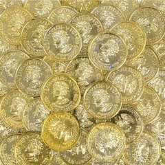 144 PLASTIC GOLD COINS PIRATE TREASURE CHEST PLAY MONEY BIRTHDAY PARTY FAVORS