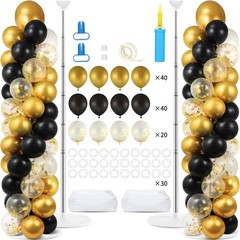 Adjustable Balloon Column Stand Kit – 2 Sets with 100 Balloons for Parties, Wedd