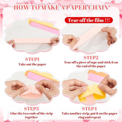Paper Chain Strips Set 240 Pieces Bright Colors DIY Craft Party Decorations 46