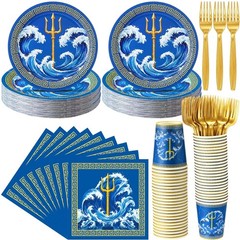 Mythology Party Supplies: Plates, Cups, Napkins, Forks Set