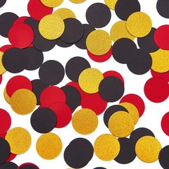 200 PCS Red Black Gold Table Confetti Circle Dots Glitter Party 1.2 Inch