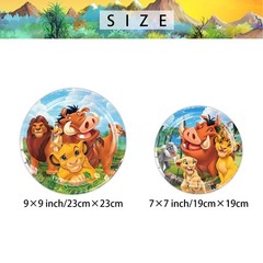 Lion King Party Supplies Set Plates Cups Tablecloth Napkins Birthday Decor