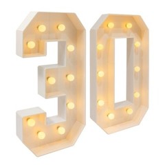 30th Birthday Decorations 3FT Marquee Light up Numbers 30 Birthday Number Lights