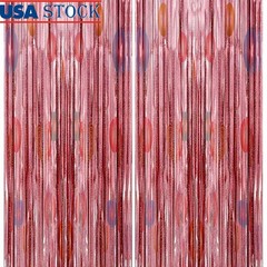 2 Pack Tinsel Foil Fringe Backdrop Curtains Streamers Party Decoration New