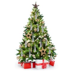 Silver Christmas Tree Icicle Tinsel Foil Fringe Strands 18 Inch 10000 PCS