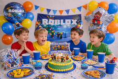 Roblox Birthday Party Set – 111pc Decorations Kit w/ Balloons, Banner & Toppers