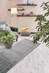 8 ft Long, Grey, Non-Slip Washable Carpet 2’2″ x 8′ (Runner), Grey Labyrinth