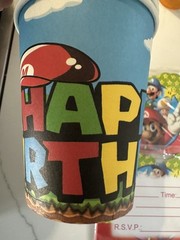 Super Mario Bros Party Invitations And Cups Party Supplies
