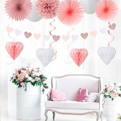 Blush-Light Pink Valentines-Day Galentines Party-Decorations – 22pcs Rose Gol…