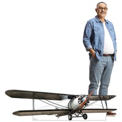 BIPLANE Lifesize CARDBOARD CUTOUT Standup Standee Poster Aviation Airplane Prop