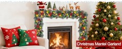 Timer 8 Mode – 9Ft by 10 Inch Prelit Christmas Garland with 50 Warm Lights,Thick