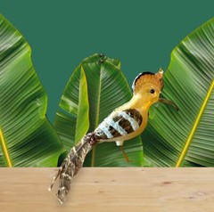 Roadrunner Bird Glass Ornament Desert Cactus Cartoon Animal Western Texas Mexico