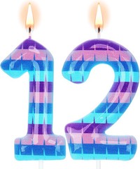 Video Game Birthday Candles Piñata Gaming purple, pink, light blue, deep blue