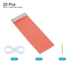 25Pcs Orange Tassel Garland Banner with Rope
