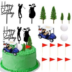 22Pcs Golf Cake Decorations Golf Cart Cake Toppers Heading for The Green Cake…