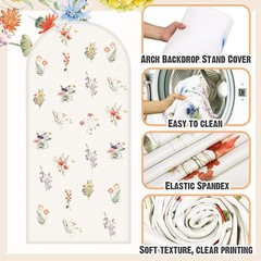 2 Pcs Love in Bloom Bridal Shower Decorations 2-Sided Round Top Cute Wildflower