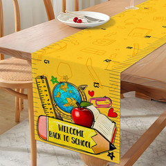 Welcome Back to School Table Runner First Day of School Party Decorations Pencil