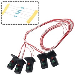 New 5PCS HO Scale 20mm LEDs Made Railway for 2 Aspects Dwarf Signals Green/Red