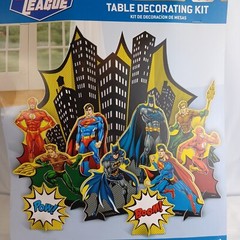 Justice League Heroes DC Superhero Birthday Party Table Decorating Kit 11 Pcs