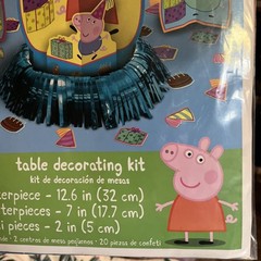 Peppa Pig 23 Piece Table Decorating Kit Party Supply New!!!