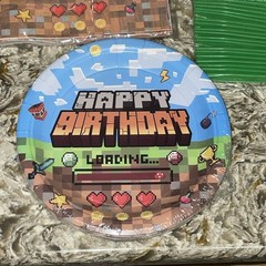 Minecraft Birthday Party Decorations Plates Napkins Cups Forks Knives 20 Pc Each