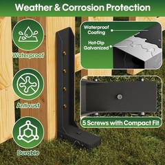 Fence Post Repair Kit 1 Pack, 8mm Double-Layer Thickened Fence Post Anchor & …
