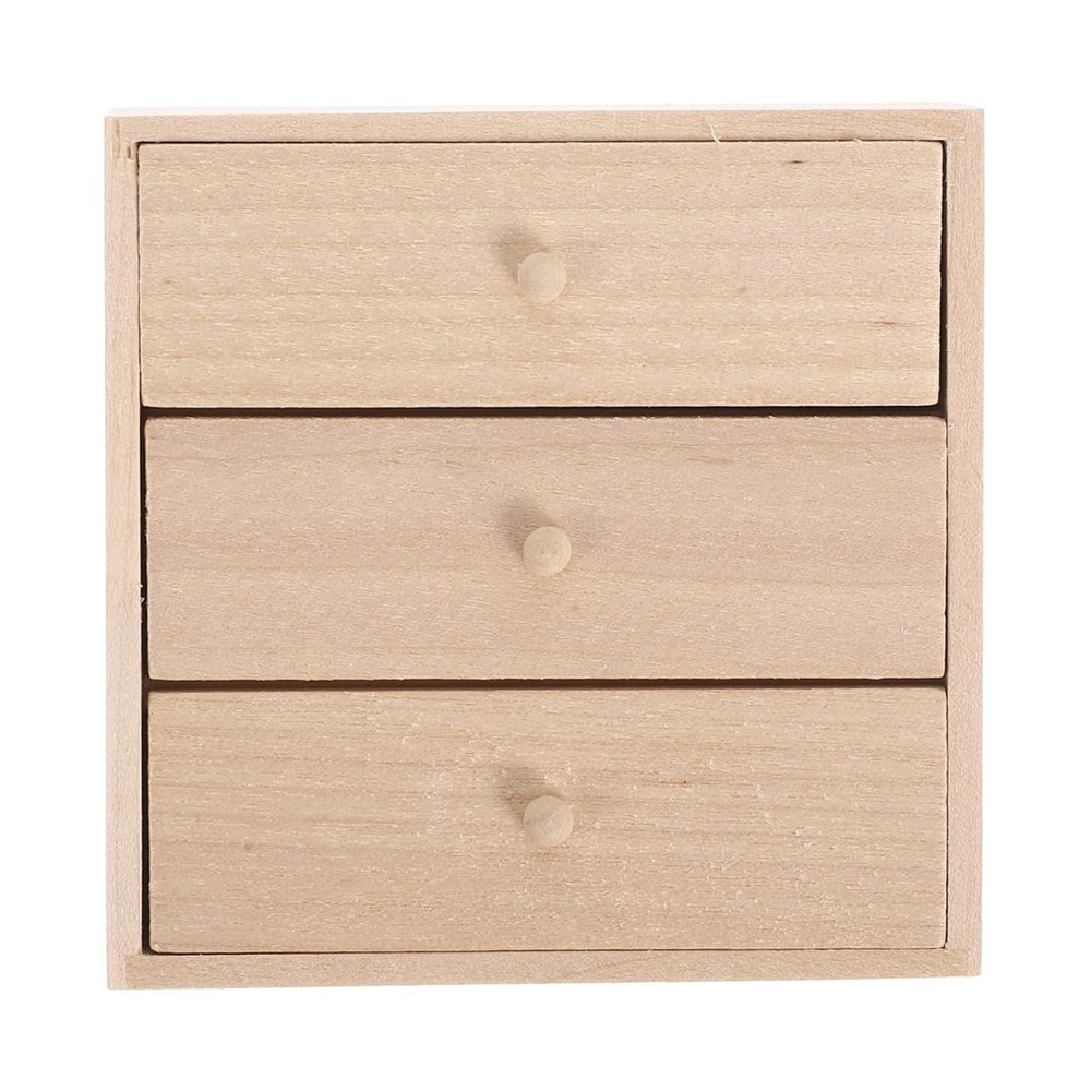 Mini Doll House Bookcase Playset Accessories – Miniature Wood Bookshelf & Cab…