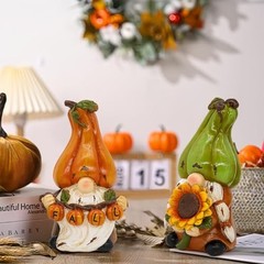 Fall Thanksgiving Pumpkin Gnomes Decorations for Home Handmade Gnomes Elf for
