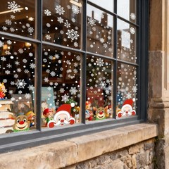 465 PCS 10 Sheet Double-Sided Christmas Window Clings, White 03