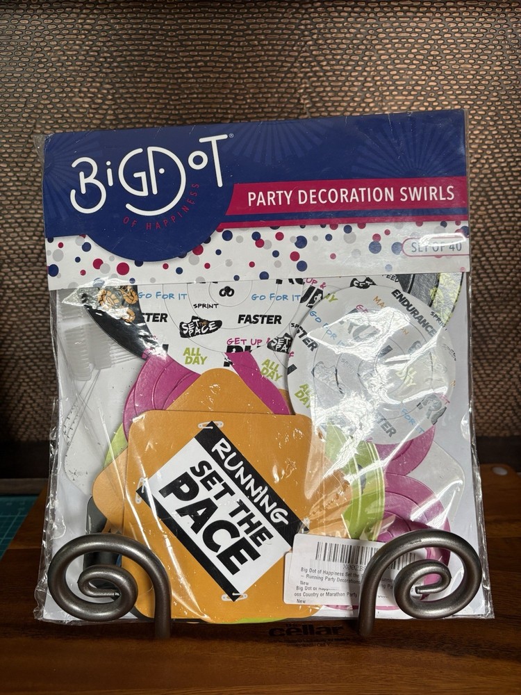 Big Dot of Happiness Party Decorations “Running~Set The Pace”~Set Of 40 Pcs. NEW