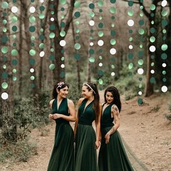 46 Ft Sage Green Party Decorations Metallic Sage Green White Polka Dots Garla…